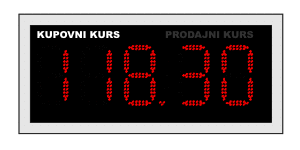 digitalni led displej za emitovanje kursa