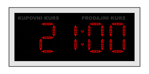 digitalni led displej za emitovanje kursa